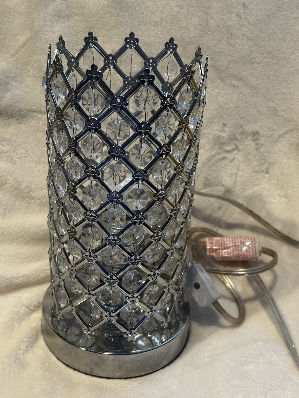 Crystal Table Lamp Bedside Nightstand Desk Reading Lamp Bedroom Living Room Chic